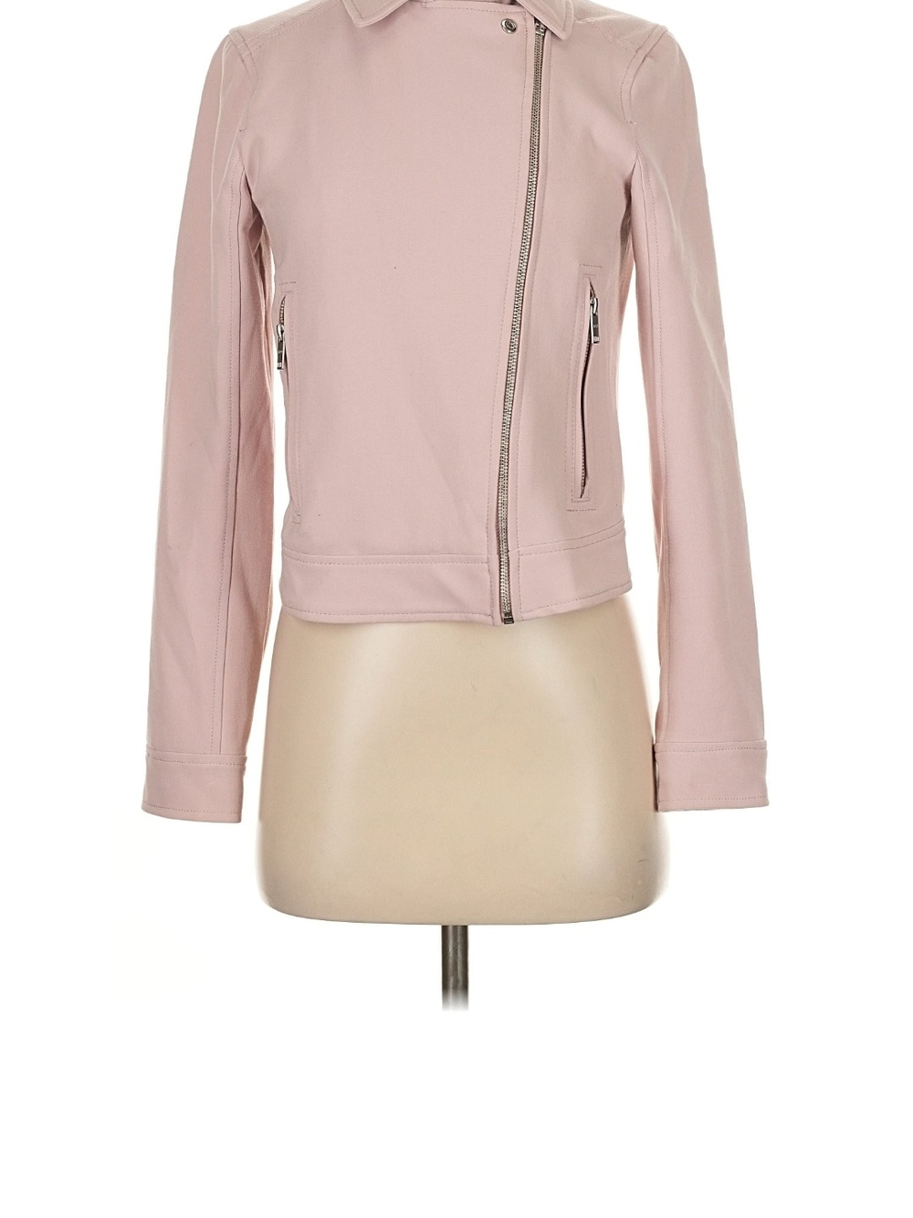 Abercrombie & Fitch Dusty Blush Pink Moto Jacket